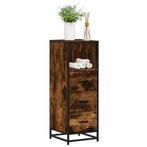 vidaXL Badkamerkast 35x37,5x100 cm bewerkt hout gerookt, Huis en Inrichting, Verzenden, Nieuw
