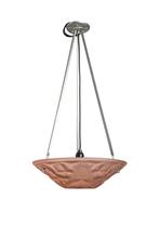 Art Deco Glas Schaal, Art Deco Hanglamp, Gebruikt, Ophalen of Verzenden, 75 cm of meer, Glas