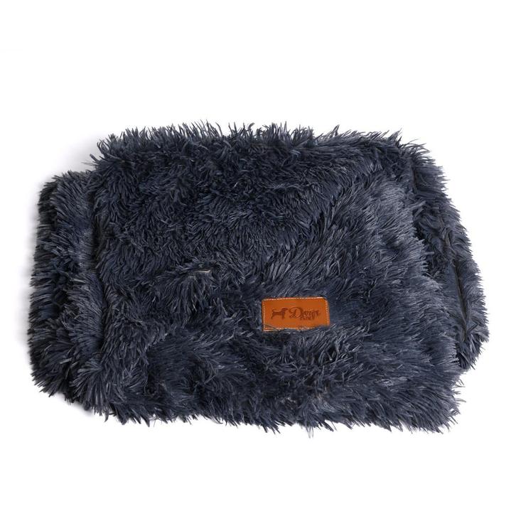 Fluffy Hondendeken 100x75 cm Antraciet (Hondenmand), Dieren en Toebehoren, Hondenmanden, Nieuw, Overige, Ophalen of Verzenden