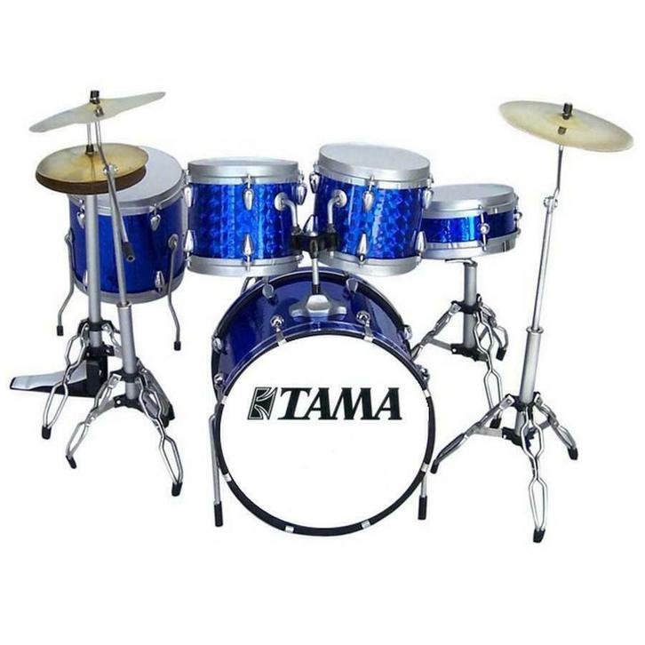 Miniatuur decoratief Tama blauw drumstel, Verzamelen, Muziek, Artiesten en Beroemdheden, Overige typen, Nieuw, Ophalen of Verzenden
