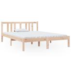 Massief Grenen Bed 135x190 | Retourdeal | Laatste Stuk!, Huis en Inrichting, Slaapkamer | Bedden, Verstelbaar, Beige, Nieuw, Twijfelaar