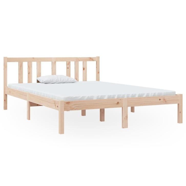 Massief Grenen Bed 135x190 | Retourdeal | Laatste Stuk!, Huis en Inrichting, Slaapkamer | Bedden, 140 cm, 190 cm of minder, Verstelbaar