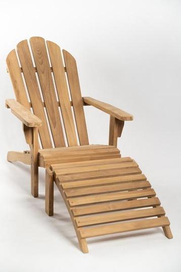 Teakea - Adirondack Loungestoel met voetenbank