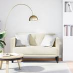 vidaXL Loveseat bank crème 111 cm fluweel, Huis en Inrichting, Banken | Bankstellen, Verzenden, Nieuw, Stof