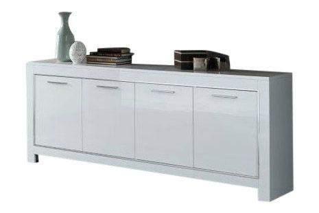 Marknesse Dressoir 4 Deurs Wit - MAGAZIJN OPRUIMING - mag..., Huis en Inrichting, Complete eetkamers, Nieuw