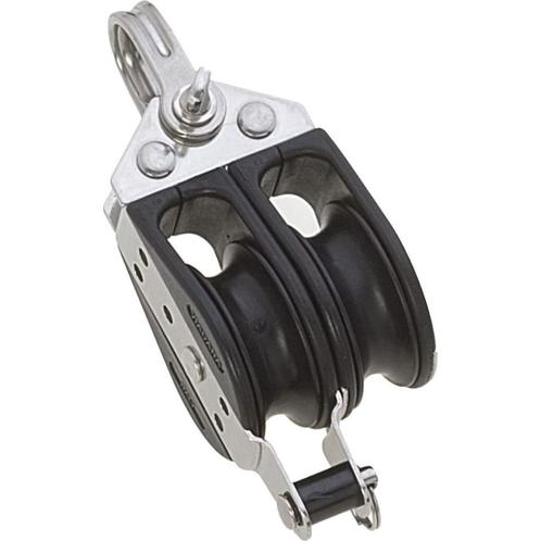 Viadana 38mm Tweeschijfs Blok met Hondsvot, Watersport en Boten, Accessoires en Onderhoud, Ophalen of Verzenden