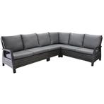 Dallas hoek loungeset 4 delig antraciet, Ophalen of Verzenden, Nieuw, Wicker