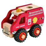 Houten brandweerauto - Egmont Toys, Nieuw