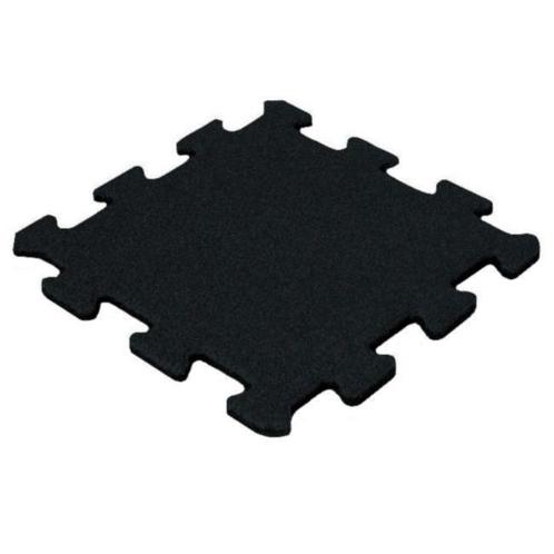 Rubber puzzel tegel 15 mm - 50 x 50 cm - Zwart - Fijn, Tuin en Terras, Tegels en Klinkers, Verzenden