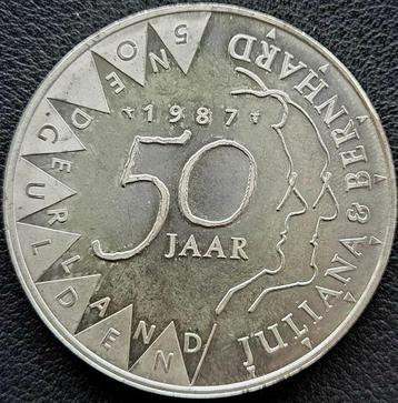 SERIE Nederlandse zilveren 50 Gulden - 1982 t/m 1998