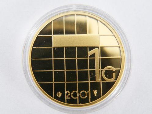 Gouden 1 Gulden Ninaber 2001 (12.5% boven spot), Postzegels en Munten, Munten | Nederland, Losse munt, 1 gulden, Goud, Verzenden