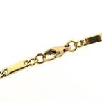 Gouden staafjes/gourmet schakel armband | 19,5 cm (unisex), Sieraden, Tassen en Uiterlijk, Armbanden, Ophalen of Verzenden, Gebruikt