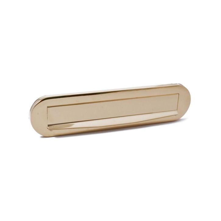 Briefplaat Ronald - PVD messing, Tuin en Terras, Brievenbussen, Nieuw, Verzenden