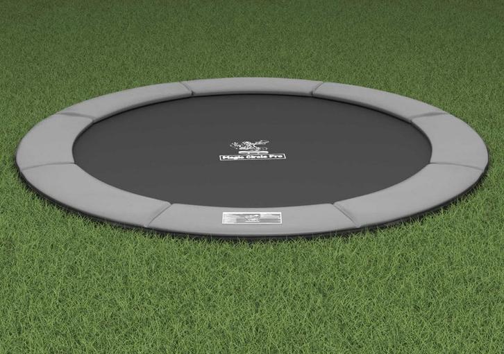 Flat to the Ground Trampoline Magic Circle Pro Grey 366 cm, Kinderen en Baby's, Speelgoed | Buiten | Trampolines, Nieuw, Ophalen of Verzenden