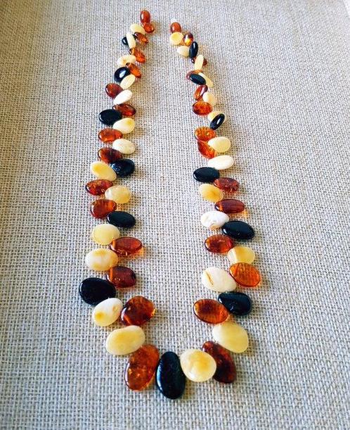 Amber Vintage Natuurlijke Baltische Amber Ketting- 17 g, Verzamelen, Mineralen en Fossielen