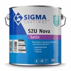 Sigma S2U Nova Satin / Contour Aqua PU Satin RAL 9010 |, Doe-het-zelf en Verbouw, Verf, Beits en Lak, Verzenden, Nieuw