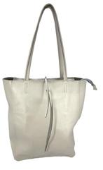 Lichtgrijze Vera Pelle leren shopper, Sieraden, Tassen en Uiterlijk, Tassen | Schoudertassen, Verzenden, Nieuw