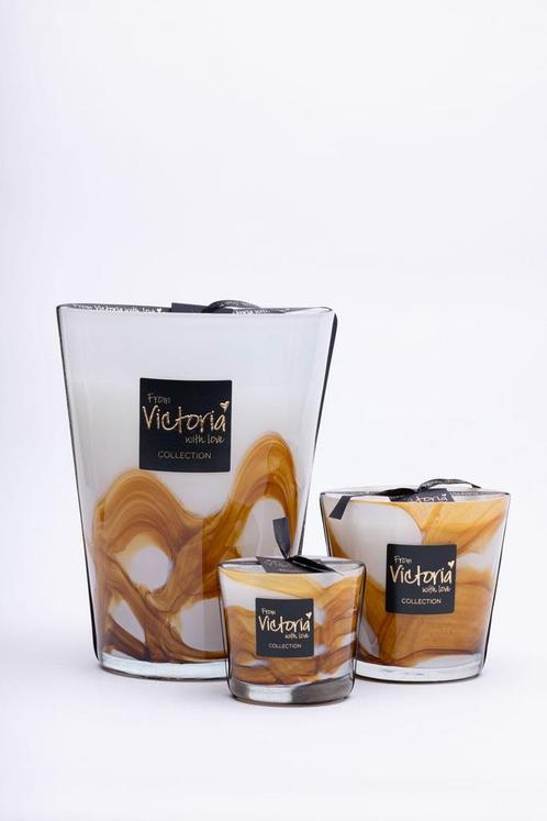Victoria with love - Wave lichtbruin, Huis en Inrichting, Woonaccessoires | Kandelaars en Kaarsen, Ophalen of Verzenden