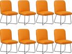 Leren Eetkamerstoelen Smile 50 Oranje Oranje Keukenstoel, Huis en Inrichting, Stoelen, Nieuw, Vijf, Zes of meer stoelen, Leer