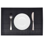 vidaXL 6 Placemats bamboe 30 x 45 cm zwart, Verzenden, Nieuw, Zwart