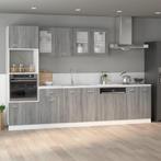 vidaXL Gootsteenkast Lyon 80x46x81,5cm bewerkt hout grijs, Verzenden, Nieuw, Grijs