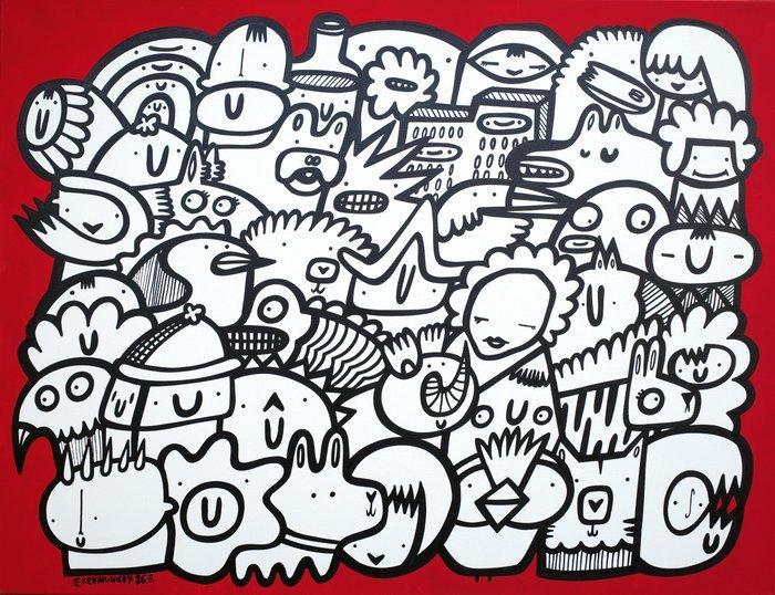 Kev Munday - In The Bubble, Antiek en Kunst, Kunst | Schilderijen | Modern