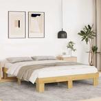 vidaXL Bedframe zonder matras 140x200 cm massief hout eiken, Huis en Inrichting, Slaapkamer | Bedden, Bruin, Verzenden, 140 cm
