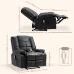 TRUUSK Elektrische Massagestoel Relaxstoel - Kunstleer - Hou, Verzenden, Nieuw