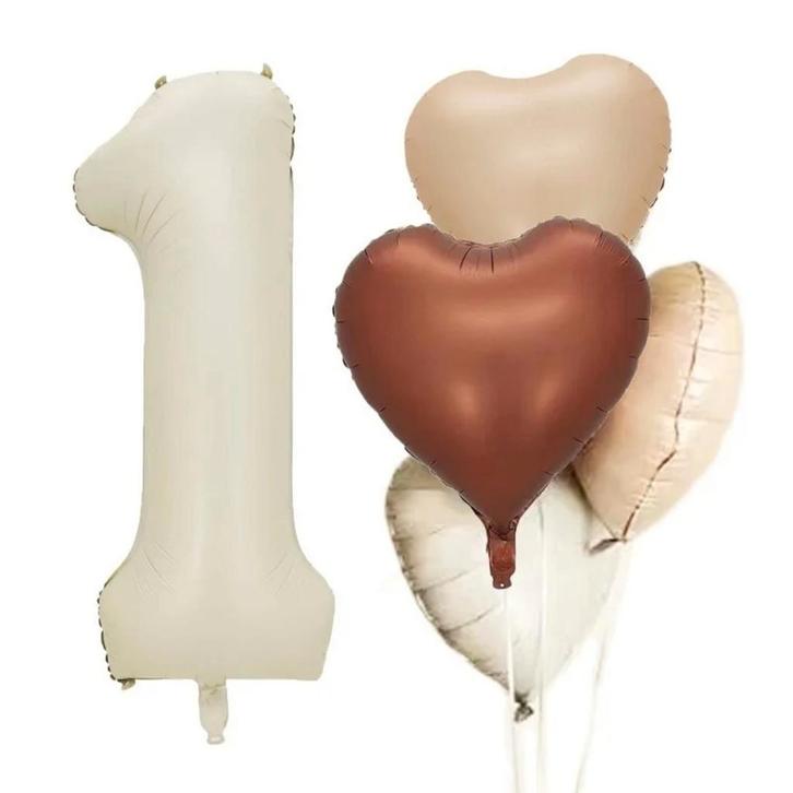 5-delige eerste verjaardag cakesmash folie ballonnen set, Kinderen en Baby's, Babykleding | Maat 80, Overige typen, Jongetje of Meisje