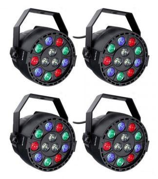 Ibiza Light 4x 12W RGBW LED PAR Spots 3-in-1 Wash Effect DMX, Muziek en Instrumenten, Licht en Laser, Overige typen, Nieuw, Verzenden