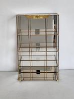 Vitrinekast - Verguld messing, Glas - Centrale wandvitrine