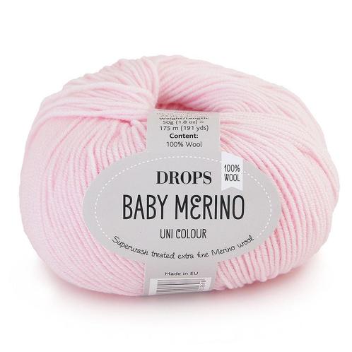 DROPS Baby Merino Uni Colour - 05 lichtroze - Wol Garen, Hobby en Vrije tijd, Breien en Haken, Ophalen of Verzenden