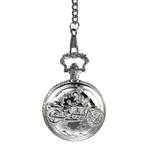 Fako - Zakhorloge - XXL - Motor - Ø 47mm - Zilverkleurig, Sieraden, Tassen en Uiterlijk, Horloges | Heren, Verzenden, Nieuw