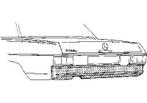 Achterplaat |  Mercedes w114, Mercedes w115, Ophalen of Verzenden, Nieuw