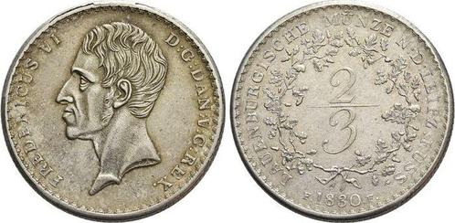 2/3 taler, daalder(gulden) 1830 Ff Lauenburg Friedrich V..., Postzegels en Munten, Munten | Europa | Niet-Euromunten, Verzenden