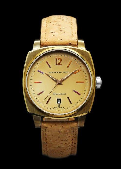Schaumburg Watch - Squarematic Antiqor - handmade pantinated, Sieraden, Tassen en Uiterlijk, Horloges | Heren