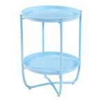 Tuintafel Sandefjord bijzettafel rond metaal 57,5xØ40 cm hem, Huis en Inrichting, Tafels | Bijzettafels, Verzenden, Nieuw