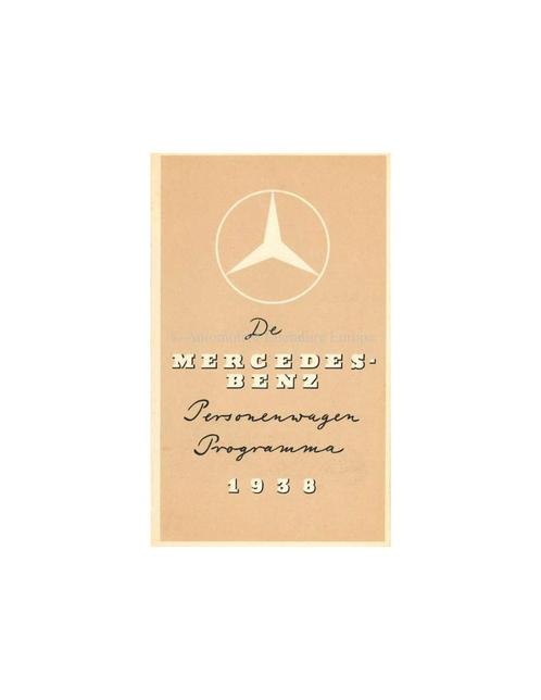 1938 MERCEDES BENZ PERSONENWAGEN PROGRAMMA BROCHURE, Boeken, Auto's | Folders en Tijdschriften
