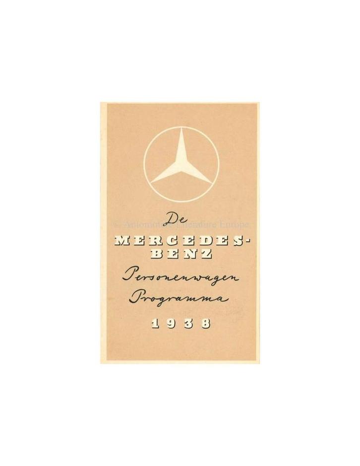 1938 MERCEDES BENZ PERSONENWAGEN PROGRAMMA BROCHURE, Boeken, Auto's | Folders en Tijdschriften