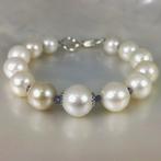 Armband Zilver Parel - Tanzaniet - Southsea Ø 10,5x12,9 mm, Nieuw