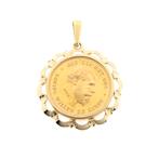 Gouden hanger van 10 gulden munt | Koning Willem De Derde..., Ophalen of Verzenden, Gebruikt, Goud, Overige merken