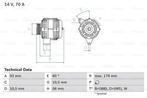 Dynamo / Alternator MERCEDES-BENZ 190 (E 1.8,E 2.0,E 2.3,..., Auto-onderdelen, Ophalen of Verzenden, Nieuw