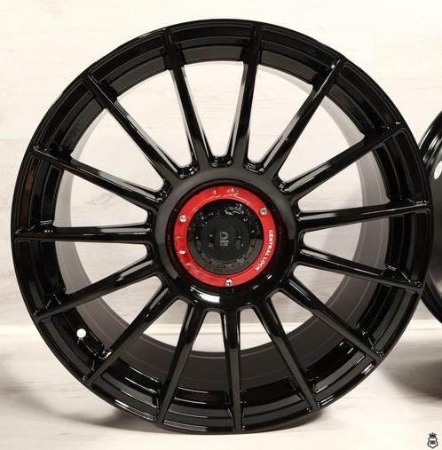 19 inch 5x100 JF Luxury - Turismo 257 Gloss Black Red Velgen, Auto-onderdelen, Banden en Velgen, Velg(en), Nieuw, 19 inch, Ophalen of Verzenden