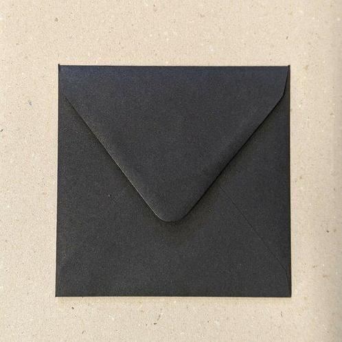 Envelop 14 x 14 cm Zwart, Hobby en Vrije tijd, Kaarten | Zelf maken, Verzenden