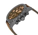 Fossil Nate JR1487 Herenhorloge 50 mm - Zwart, Huis en Inrichting, Woonaccessoires | Overige, Verzenden, Zo goed als nieuw
