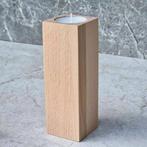 HOCHO Beukenhouten Waxinelichthouder - 50x50x150mm – Eleg., Ophalen of Verzenden, Nieuw