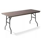 Eettafel Hout Recht | 220x(h)76cm | Zwart-Hout, Verzenden, Nieuw in verpakking