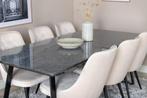 Eetkamerstoel - Ashley - Beige - Fluweel - Jörn, Verzenden, Nieuw