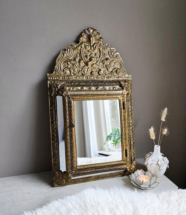 Wandspiegel - Koper, Glas, Messing, Antiek en Kunst, Antiek | Overige Antiek