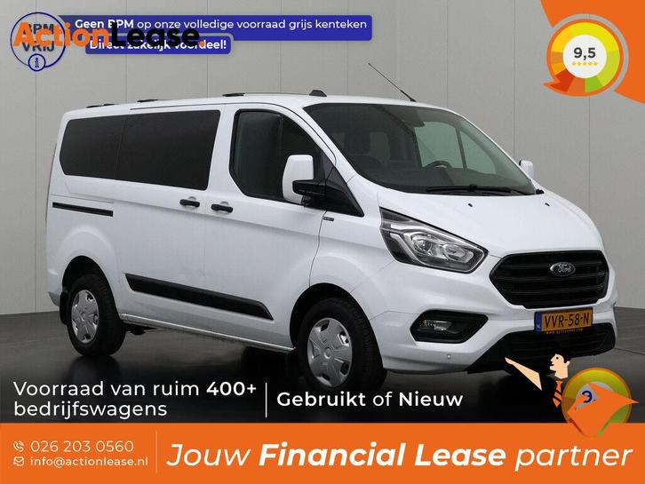 Ford Transit Custom Dubbel cabine L1 H1 2023 Diesel, Auto's, Ford, Dealer onderhouden, Te koop, Zwart, Handgeschakeld, Financial lease